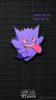 Pokémon nástenná dekorácia Gengar väčšia verzia