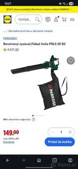 Vysávač /fukac listia benzínový