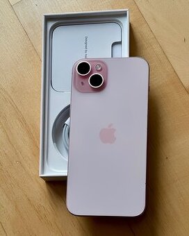 iPhone 15 Růžová BATERIE 100% TOP