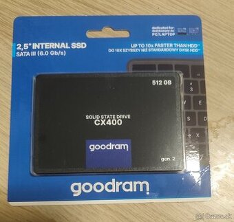 SSD GOODRAM CX400 Gen.2 512GB, SATA III 7mm, 2,5"