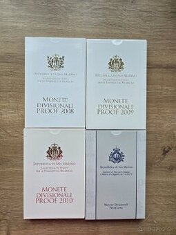 San Marino 1cent - 2€ euro PROOF sady