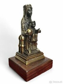 Černá Madonna Lady Montserrat socha Panny Marie  - DŘEVO