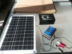 Solárny panel + regulátor + akumulátor