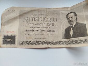 Povojnová československa bankovka