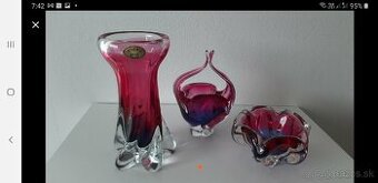 Retro súprava z hutného skla 4 ks