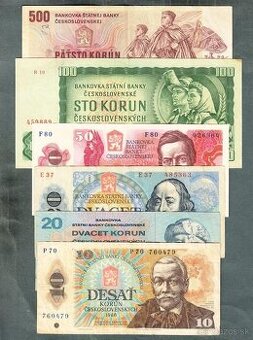 Staré bankovky sestava 1961-1988 - 6 ku