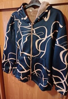 Mikina s kozusinkou pre moletky xxxl