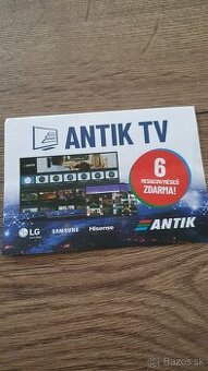 Antik TV voucher na 6 mesacne predplatne TV