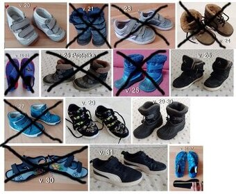 Obuv pre chlapcov od v.19 po v.36