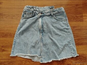 Asymetrická rifľová sukňa H&M, veľ. 170