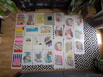 Predám grafiky a knihu Čierne diery