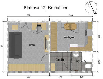 Prenájom 1 izbový byt Bratislava