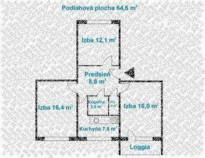 3-izbový byt s loggiou-Baltická ulica, Nad Jazerom, Košice