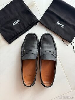 Predám Hugo boss kožené mokasíny zánovné (40) box & dustbag