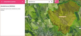 Lesný pozemok Abrahámovce - výmera: 74,5 m2