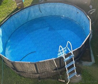 Predam bazen SAFIRmax ratan+solarny panel+pieskova filtracia
