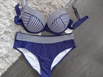 Dvojdielne plavky vystužené XL/42 bielo modré