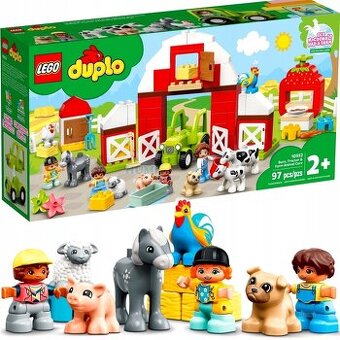 Lego duplo farma, stodola, traktor, zvieratka