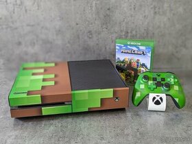 Xbox One 500GB Minecraft vinyl, Creeper ovládač a Minecraft