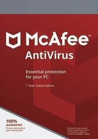 Mcafee antivirus 1 ročná licencia, 1 zariadenie