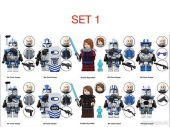 Rôzne figúrky Star Wars 8 (8ks) - typ lego - nové