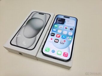 APPLE IPHONE 15 128GB BLACK,ZDRAVIE BATERKY 100%