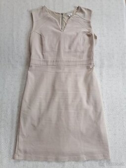 Dámske elegantné biznis šaty BEL&BO, béžové, veľkosť 42