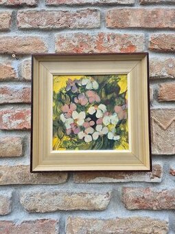 Originál  akademicka maliarka Ludmila Chrenkova : Kvety