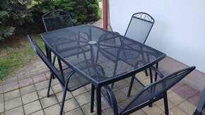 Súprava záhradné sedenie - stôl + 4 stoličky