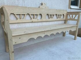 Vidiecka drevená lavica - šafáreň - L28