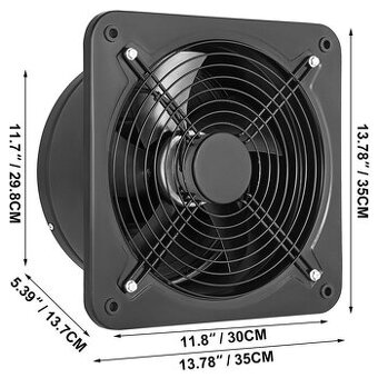 Průmyslový axiální ventilátor 295 mm