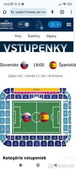Slovensko - Španielsko U21 vstupenky
