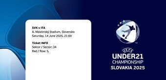 Slovensko - Taliansko: 4 vstupenky vedla seba