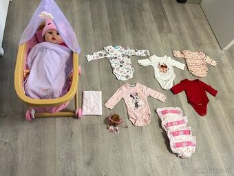 Zapf Creation postielka s Baby Born bábikou a prislušenstvom