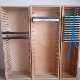 IKEA drevené variabilné stojany na CD,DVDVHS Ikea + kovový č