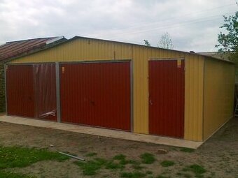 Plechová montovaná garáž 8×6 m – SERVIS LINE