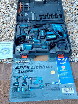 4- dielna Akumulátorová sada náradia- 2x aku a prislušenstvo