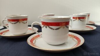 Czechoslovakia, kávová, čajová súprava, pozlátená