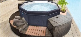 Predám dvojročnú vírivku s nábytkom a krycou plachtou