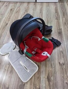 Cybex Aton B2 i-Size Dynamic Red + základňa + Merino vložka