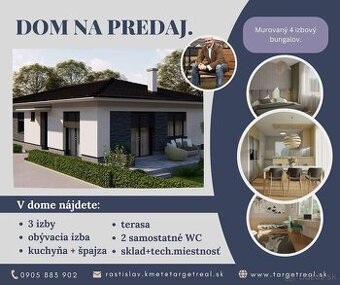 Na predaj - EXKLUZÍVNA PRÍLEŽITOSŤ: MODERNÉ BUNGALOVY VO VAL
