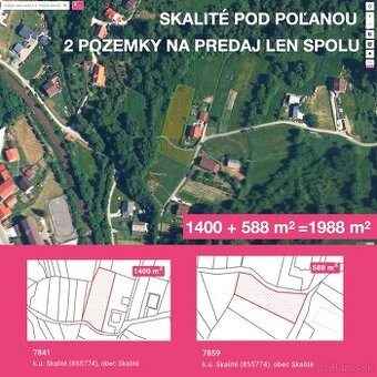 2-pozemky na predaj len spolu Skalité