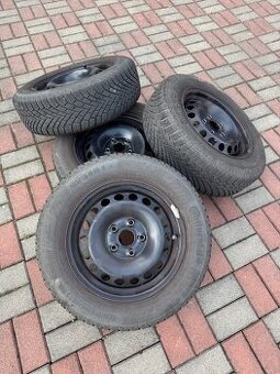 4ks komplet VW plechove disky + Continental TS860