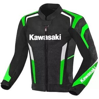 Moto Kožená Bunda Kawasaki