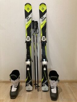 detský lyžiarsky set Lyže 120cm + lyžiarky 22,5cm + palice