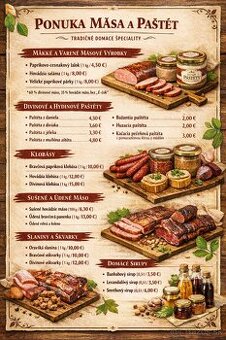 Kvalitné potraviny bez chémie s vysokým podielom mäsa