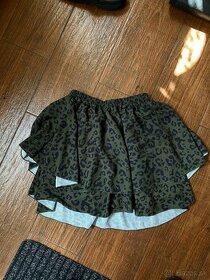 Volánová leopard mini sukňa - 1