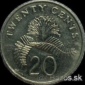 Predám  20 centov 1997  Singapur - 1