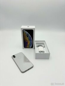 Apple iPhone XS 64GB Silver 100% Zdravie Batérie TOP Stav - 1