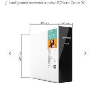 Inteligentná reverzná osmóza Ecosoft RObust Cross 90 Kuchyns
